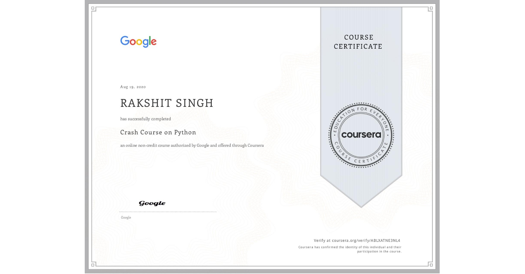  Crash Course      on Python